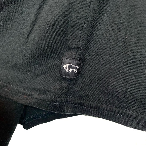 Black long sleeve shirt with faux across shoulders - Picture 5 of 6